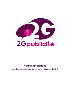 2G PUBLICITE 2026 - PLV