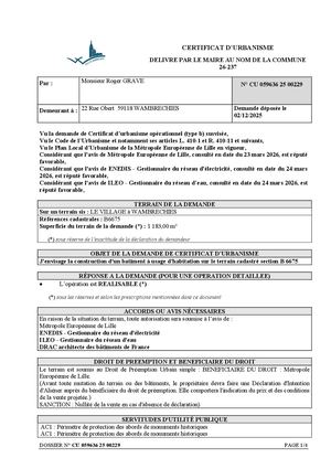 Arrêté 26 237 22 Rue Obert