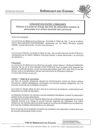 Del 100 2026 Annexe Convention Ballancourt Frais De Restauration Scolaire Et Périscolaire 2025 2026
