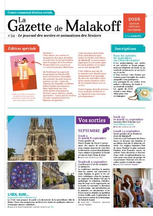 Gazette des Seniors n°34 - septembre 2026
