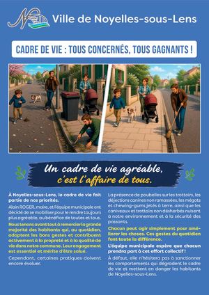 Tract Cadre de vie Mai 2026