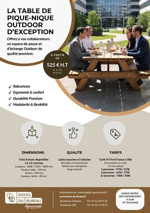 Fiche Produit Table Pique Nique