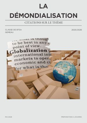 La Démondialisation 2526 Pluri Gemeau 1