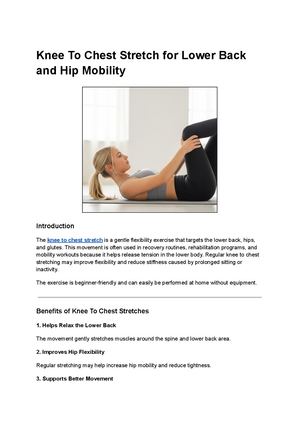 Knee To Chest Stretch For Lower Back And Hip Mobility