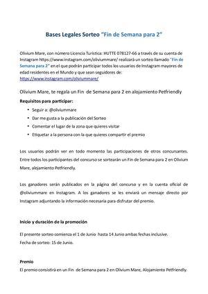 Bases Sorteo Junio 2026