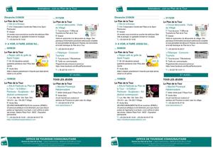 Animations Le Plan de la Tour