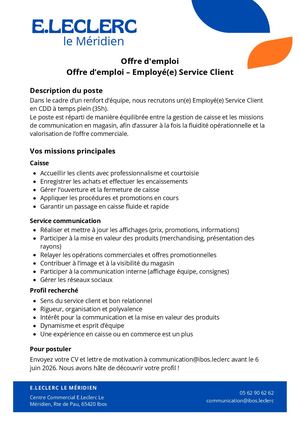 Offre D'emploi Leclerc