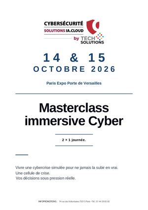 Masterclass Immersive cyber