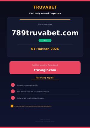 Güncel Truvabet Adresi: 789truvabet.com (01.06.2026)