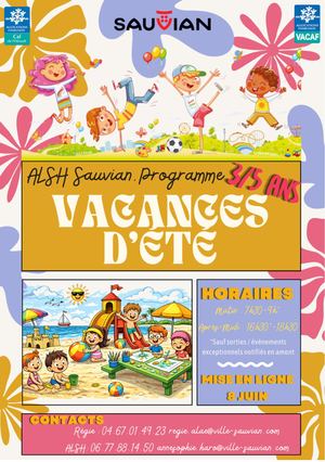 Programme de l'été Alsh Maternelle
