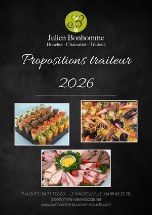 Menu Traiteur 2026 Cocktails Et Buffets