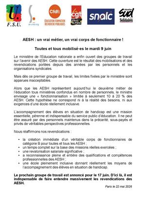 Appel Is Aesh 9 Juin 1