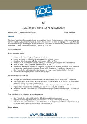 Animateur Trice Surveillant Baignade - CEE - Opio