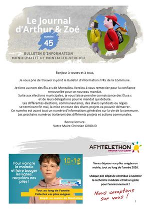 Arthur et Zoé n°45 - mai 2026