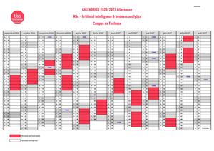 Calendrier Alternance M2 - Rentrée 2024