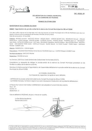 Délibérations CM 27 05 2026