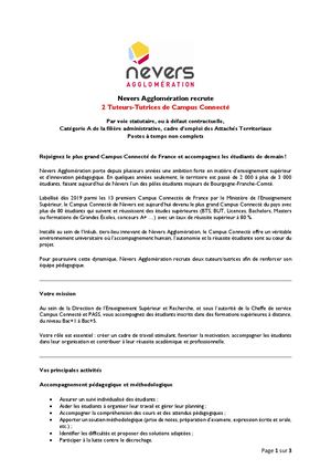 Tuteurs Campus Connecte Annonce