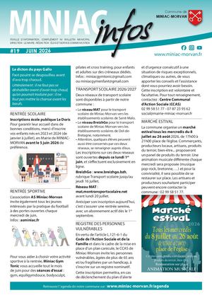 Miniac Infos n°19 - juin 2026