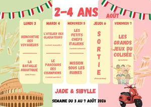 Plannings août 2026