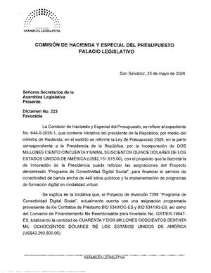 $2,15 Mill Presidencia Programa De Conectividad