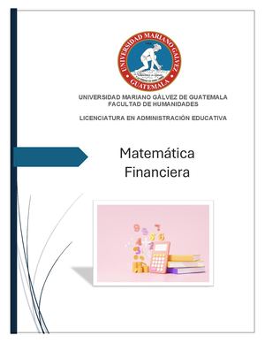 Matemàticas Financieras Y Su Aplicaciòn En La Administraciòn Educativa