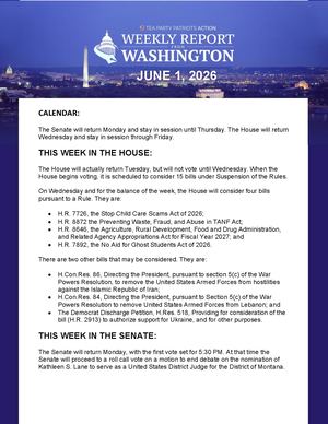 WEEKLY WASHINGTON REPORT 06/01/2026