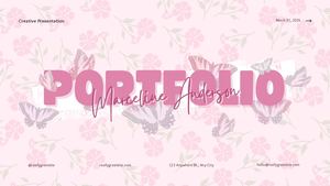 Pink White Sweet Floral Creative Portfolio Presentation
