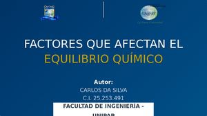Equilibrio Químico Revista Científica