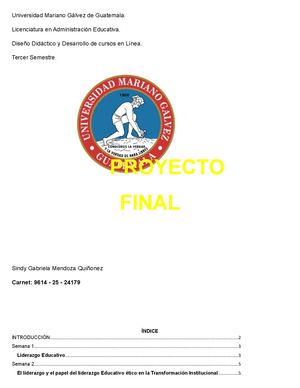 Proyecto Final Liderazgo Educativo