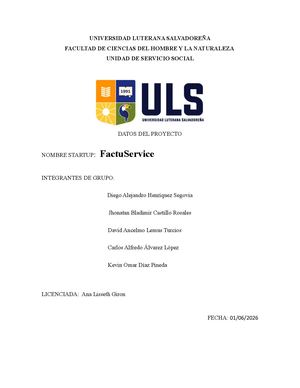 Plan De Negocio Factuservice