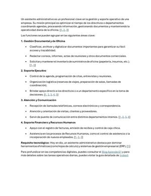 Un Asistente Administrativo Es Un Profesional Clave En La Gestión Y Soporte Operativo De Una Empresa