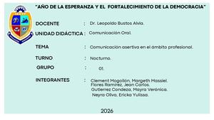 Comunicación Oral