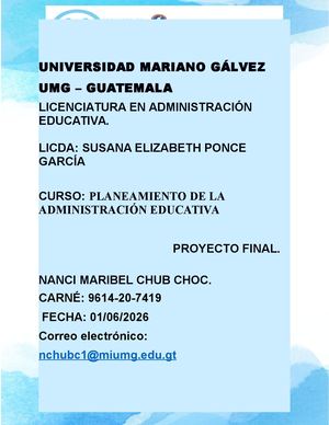 Proyecto Final Planeamiento