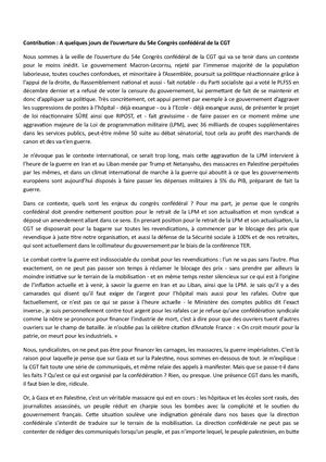 Contribution à Quelques Jours Du Congrès Confédéra 260601 135541