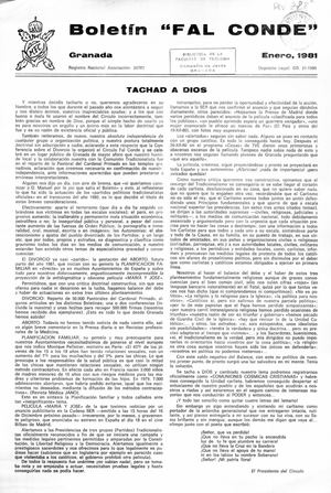 Boletín Fal Conde Enero 1981