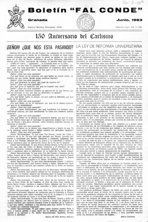Boletín Fal Conde Junio 1983