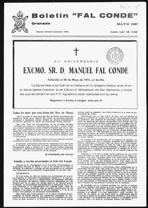 Boletín Fal Conde Mayo 1987