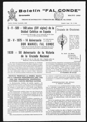 Boletín Fal Conde Mayo 1989