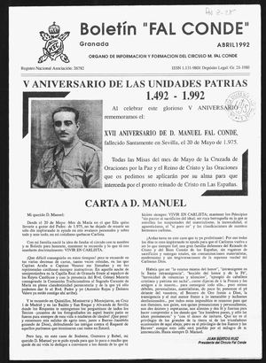 Boletín Fal Conde Mayo 1992