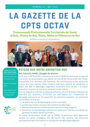 Gazette de la CPTS OCTAV - Mai 2026