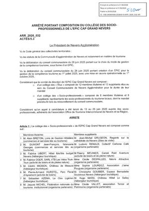 ARR 2026 032 Composition Collège Sociopro EPIC