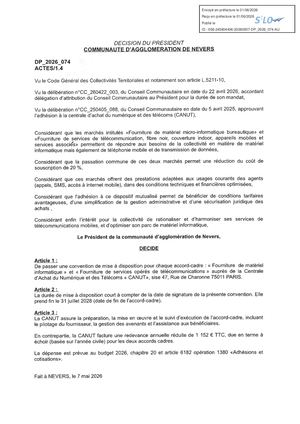 DP 2026 074 Conventions Canut