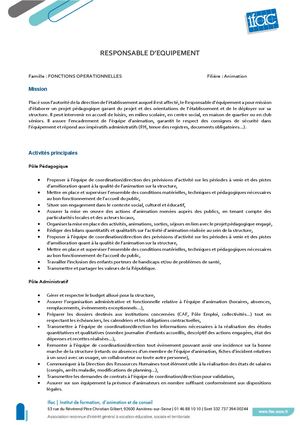 Responsable éQuipement F H Cdi Sucy En Brie Docx