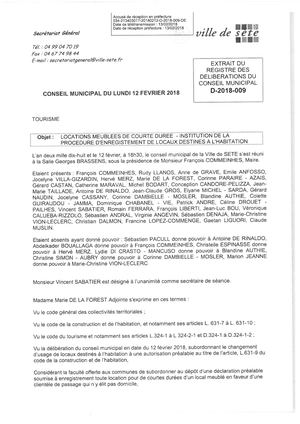 DOCUMENT 5 DECLARATION NUM ENREGISTREMENT VILLE DE SETE