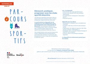 Parcours Sportifs 2026 2027 Maternelle