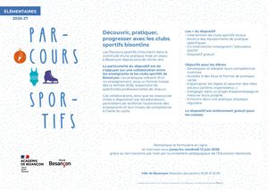 Parcours Sportifs 2026 2027 Elementaire