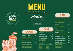 Menu FOODTRUCK Ranchisses