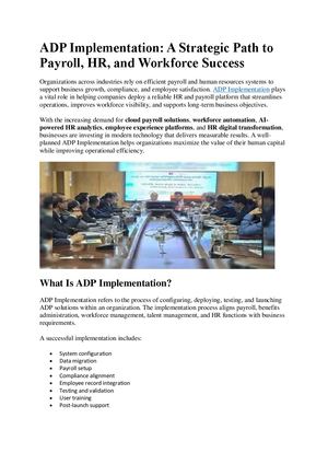 Adp Implementation