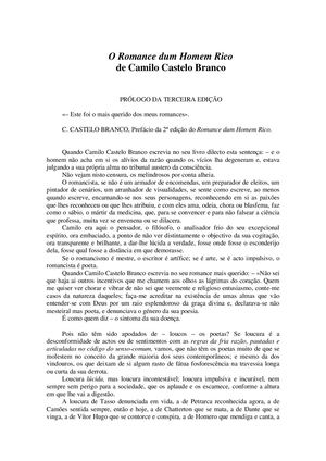 O Romance Dum Homem Rico Camilo Castelo Branco