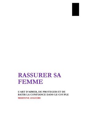 Rassurer Sa Femme_Mertone Anguers